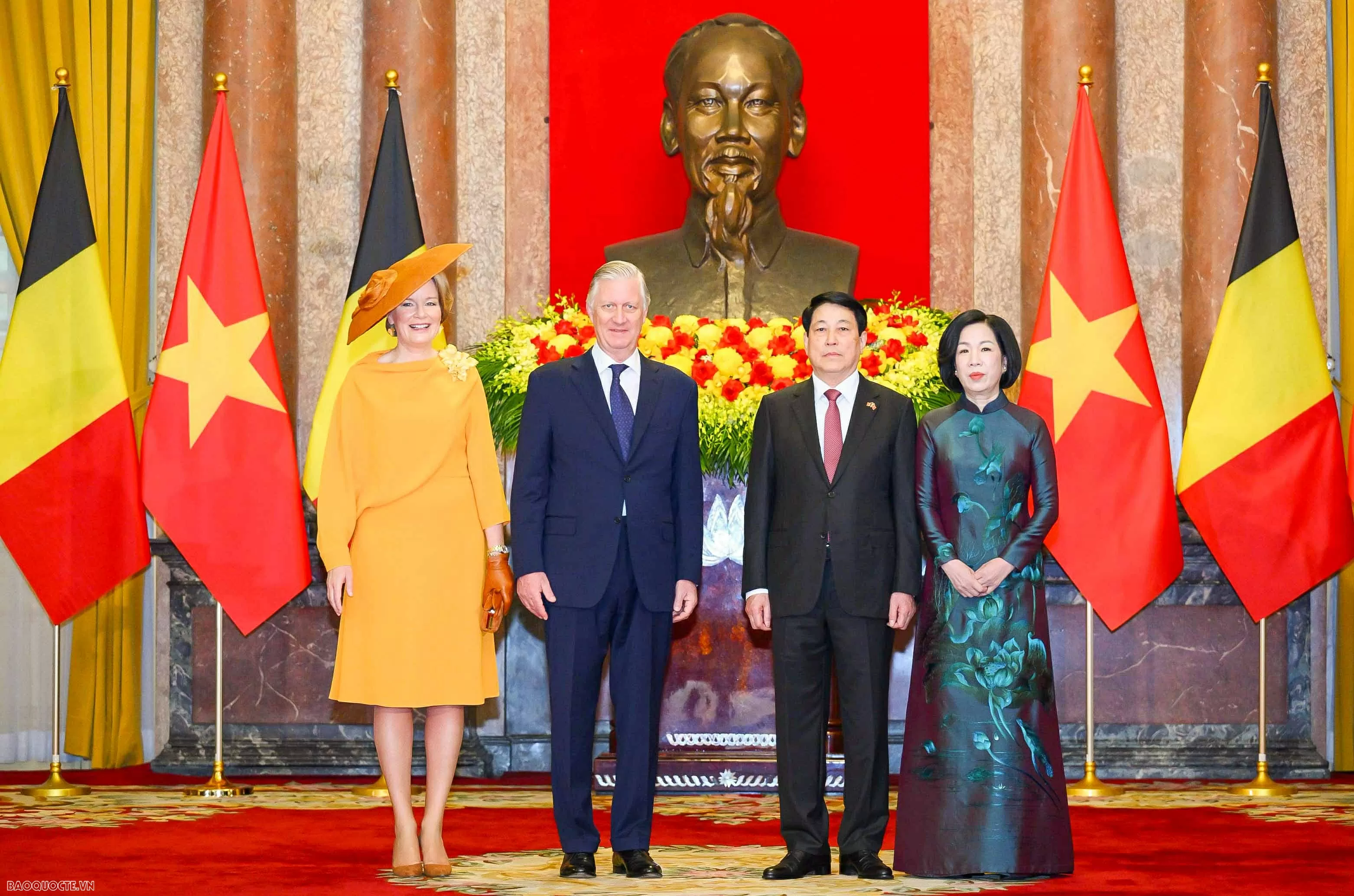 Welcome ceremony held for King of Belgium