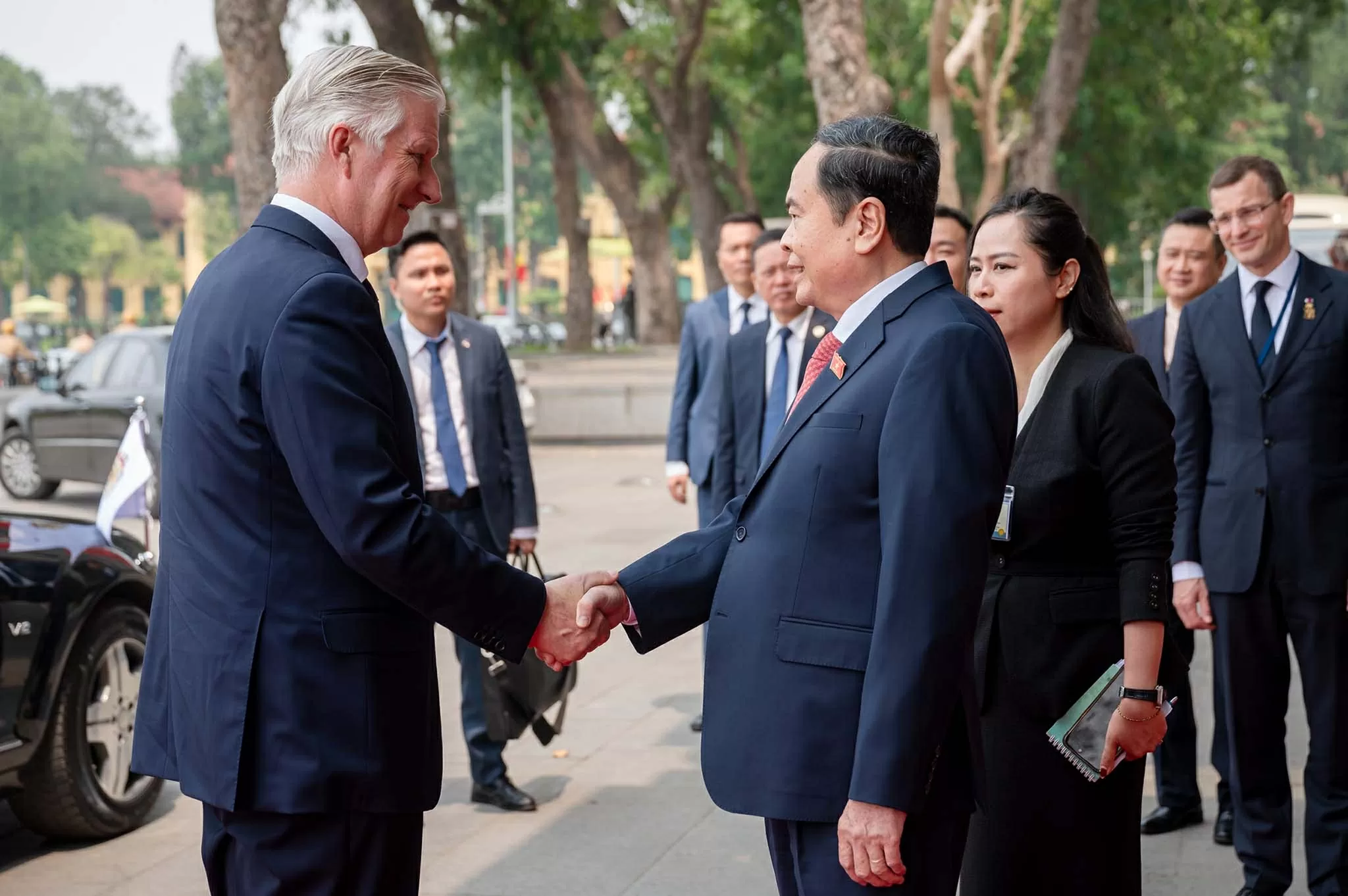 Chủ tịch Quốc hội Trần Thanh Mẫn hội kiến Nhà vua Vương quốc Bỉ Nhà vua Bỉ Philippe bày tỏ ấn tượng trước những thành tựu phát triển kinh tế-xã hội của Việt Nam