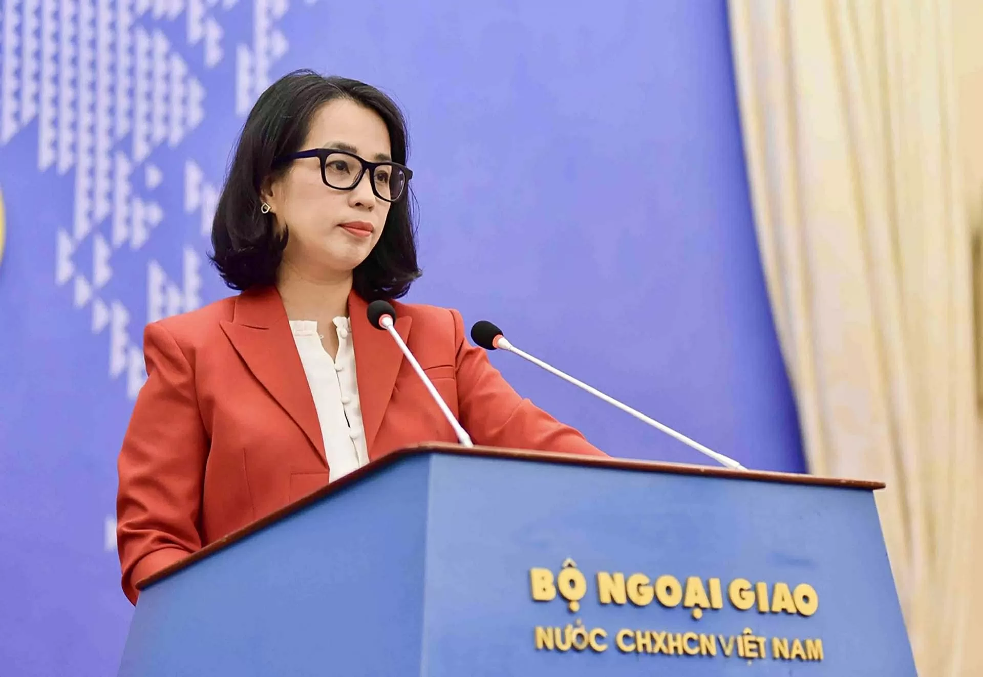 Người Phát ngôn  Bộ Ngoại giao Việt Nam Phạm Thu Hằng.