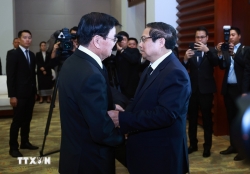 Thủ tướng Phạm Minh Chính dự Lễ truy điệu đồng chí Khamtay Siphandone và gặp gỡ lãnh đạo cấp cao Lào