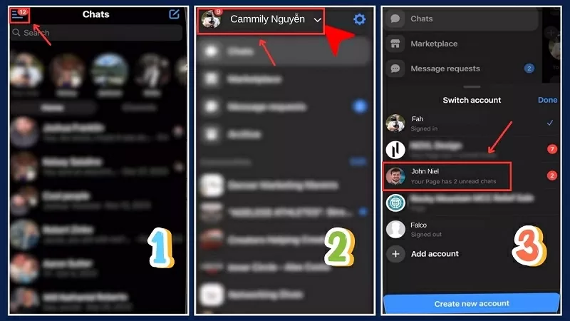 Cách chuyển Messenger sang tài khoản khác trên iPhone