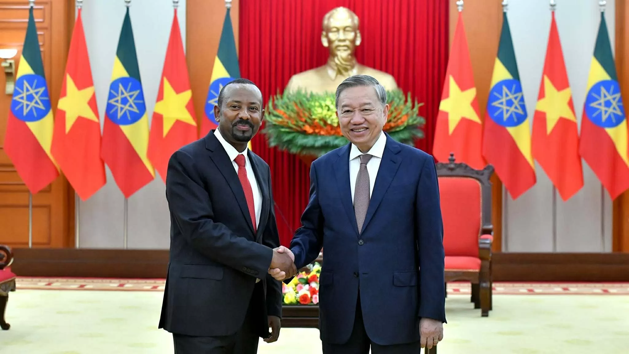 Tổng Bí thư Tô Lâm tiếp Thủ tướng Cộng hòa Dân chủ Liên bang Ethiopia Tổng Bí thư Tô Lâm tiếp Thủ tướng Cộng hòa Dân chủ Liên bang Ethiopia