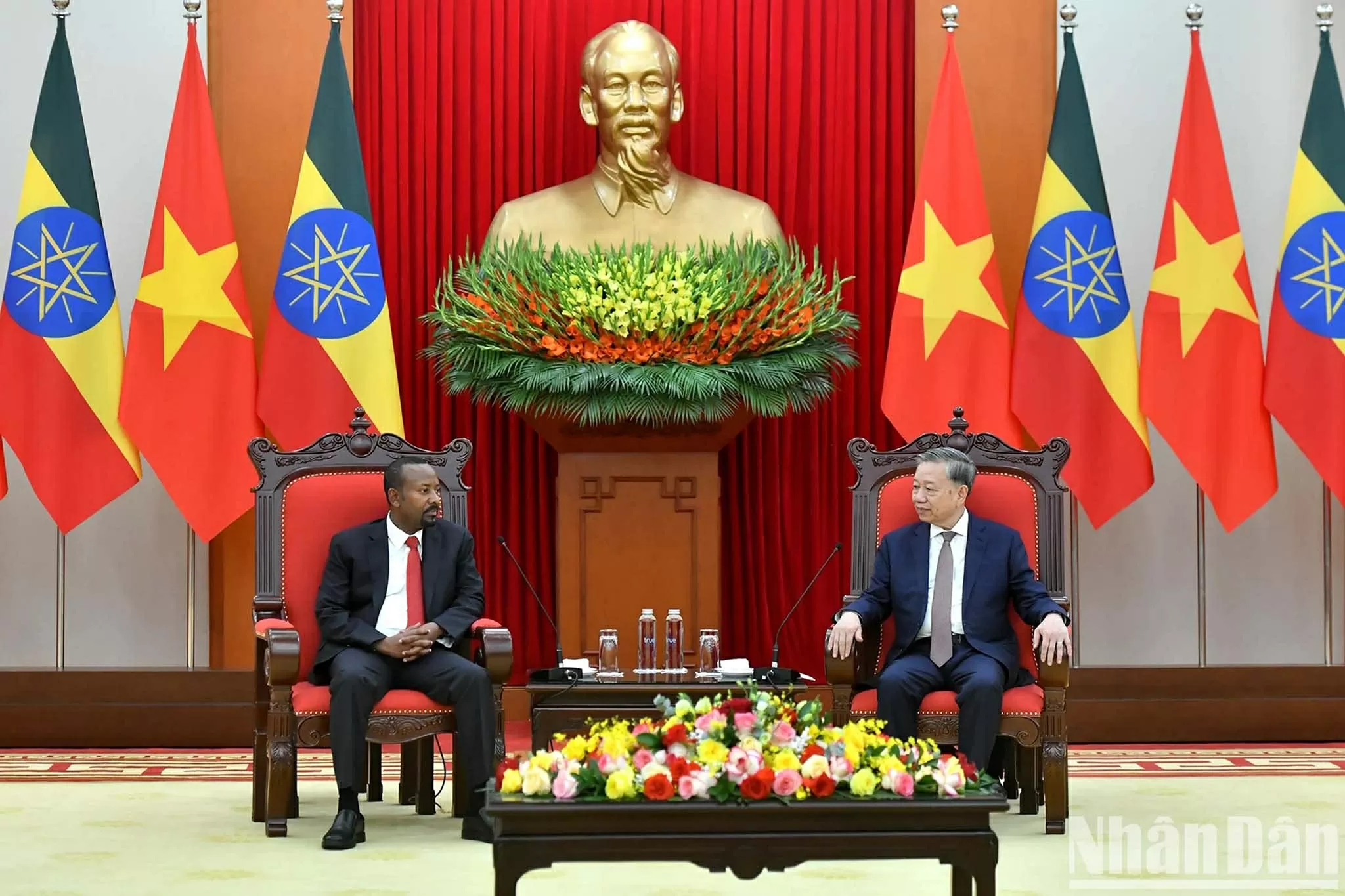 Tổng Bí thư Tô Lâm tiếp Thủ tướng Cộng hòa Dân chủ Liên bang Ethiopia