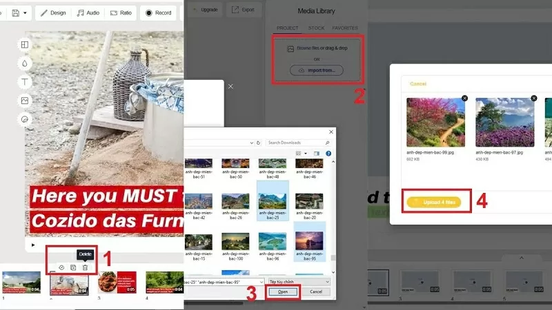Tải ảnh hoặc video mà bạn muốn