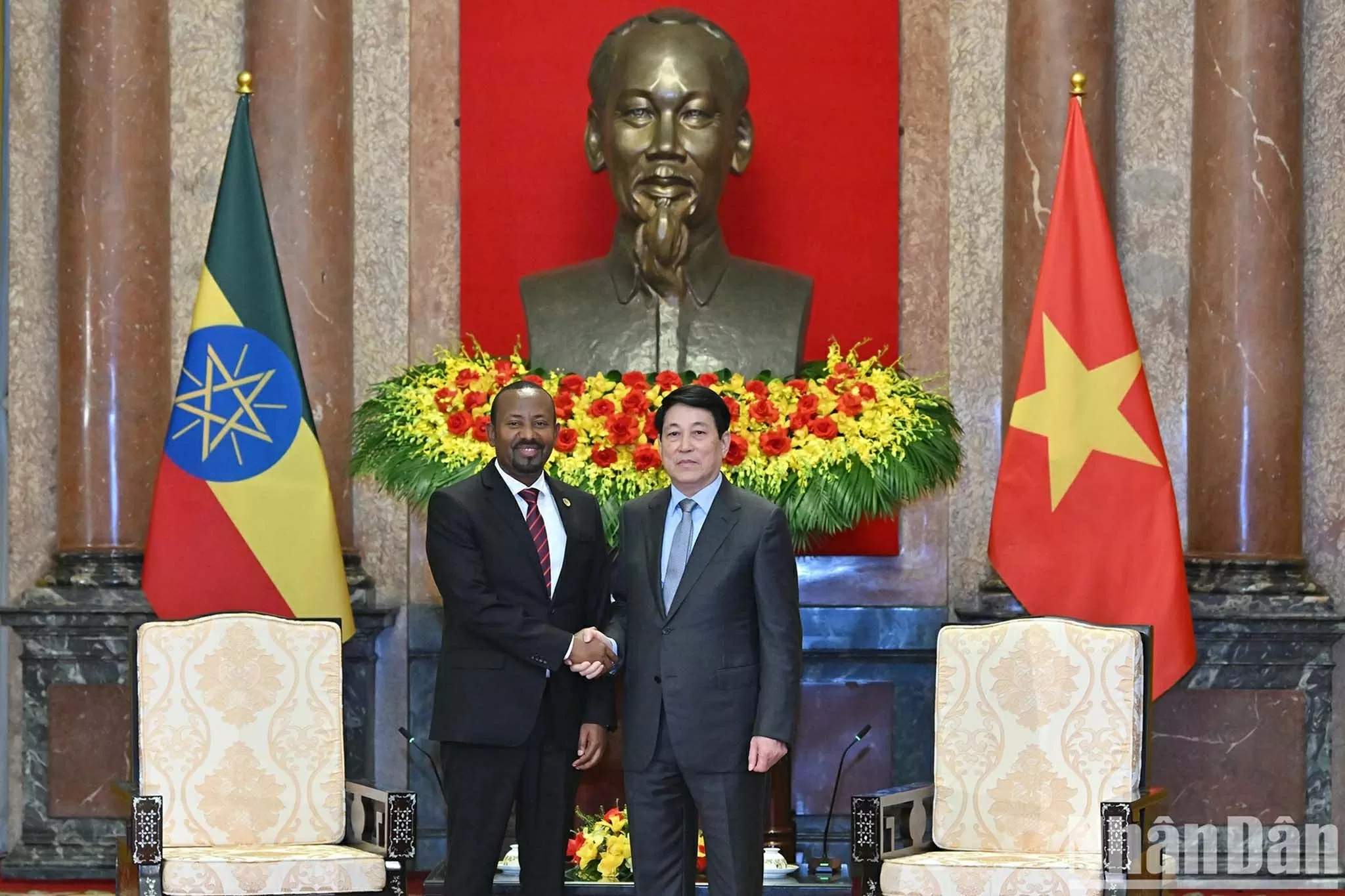 President Luong Cuong welcomed Ethiopian Prime Minister Abiy Ahmed Ali
