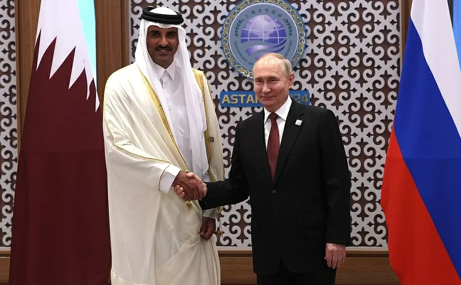 Vladimir Putin had a meeting with Emir of Qatar Sheikh Tamim bin Hamad Al Thani on the sidelines of the SCO summit.
