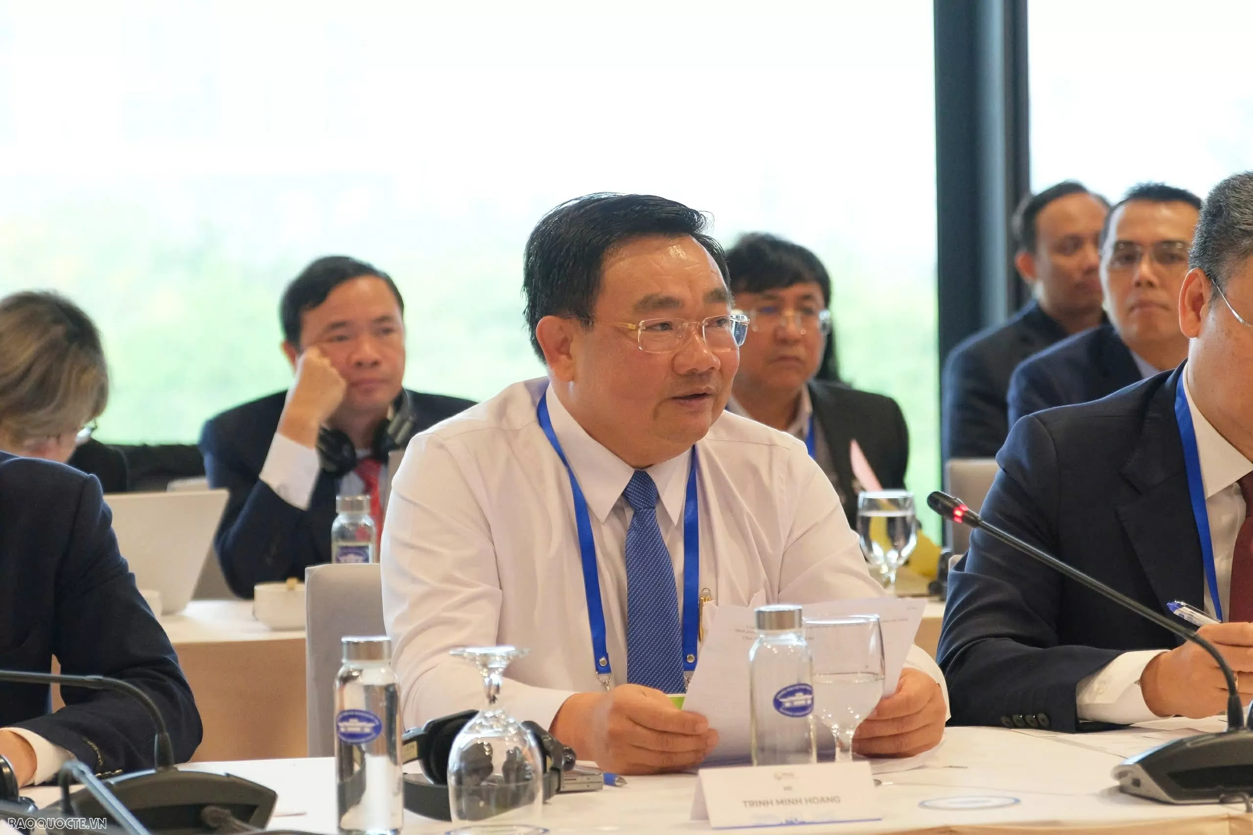 Ông Trịnh Minh Hoàng khẳng định năng lượng tái tạo là lĩnh vực đột phá trong chuyển đổi năng lượng bền vững của Ninh Thuận (Ảnh: Bích Quyên).