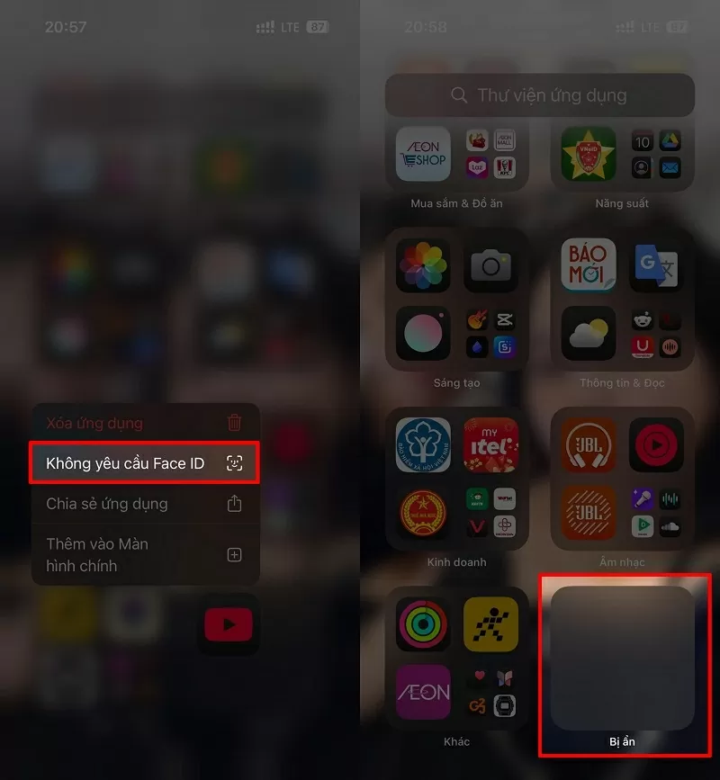 Chọn Không yêu cầu Face ID