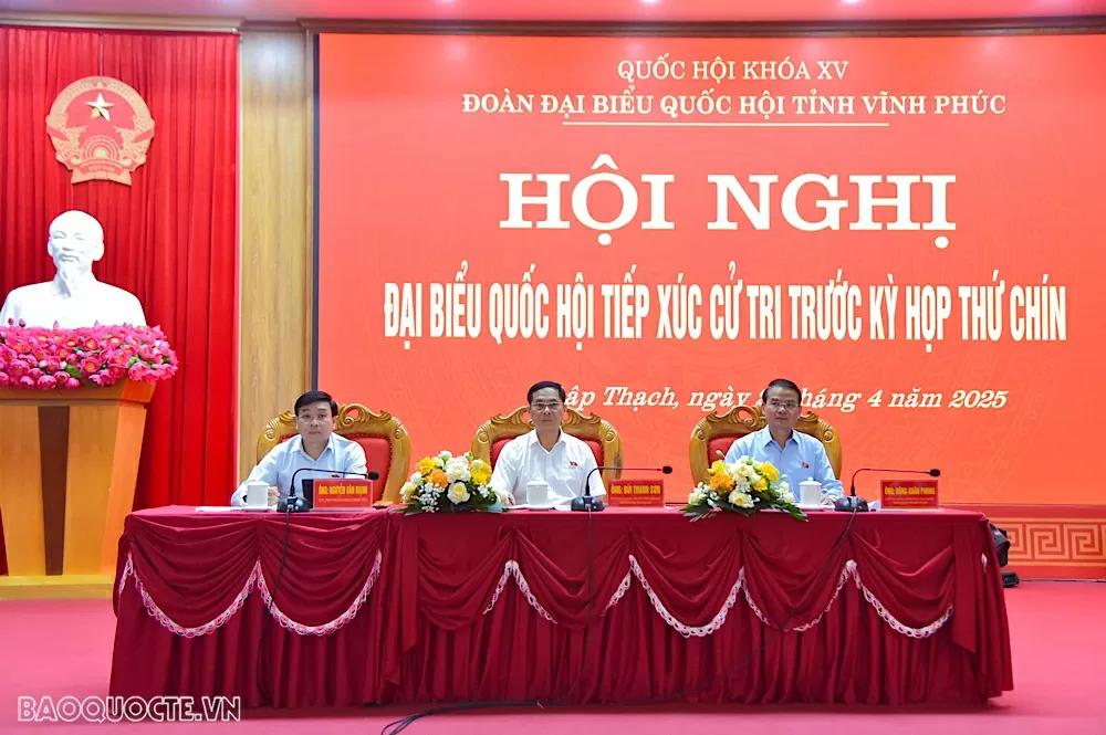 Phó Thủ tướng, Bộ trưởng Ngoại giao Bùi Thanh Sơn tiếp xúc cử tri tại Vĩnh Phúc trước kỳ họp thứ chín, Quốc hội khóa XV