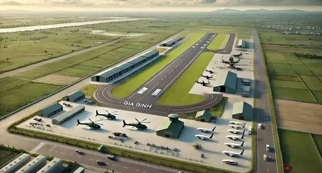 Phối cảnh dự án sân bay Gia Bình (tỉnh Bắc Ninh). (Nguồn: VGP)