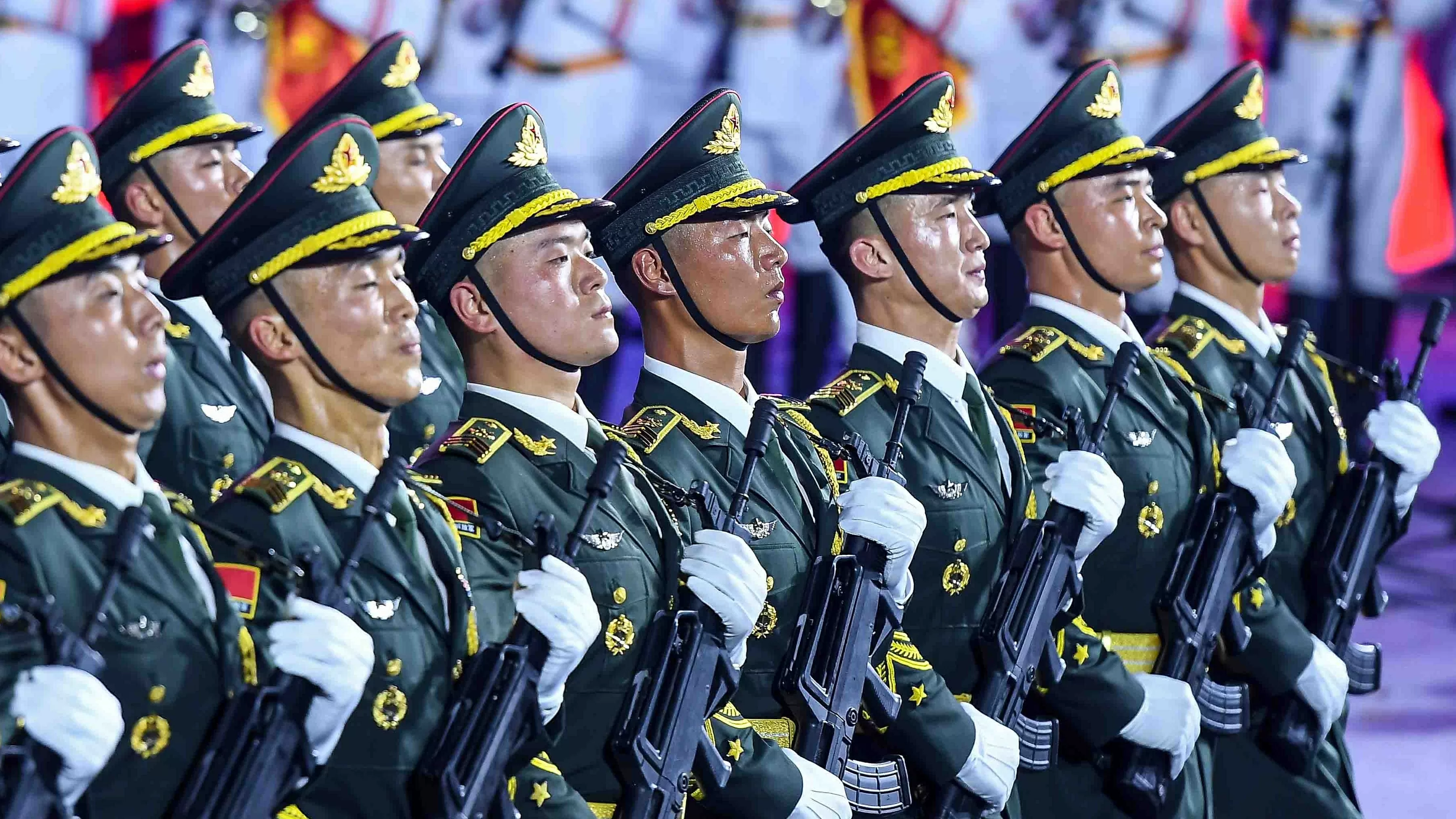 Hình ảnh quân đội Trung Quốc, Lào và Campuchia diễu binh tại Việt Nam