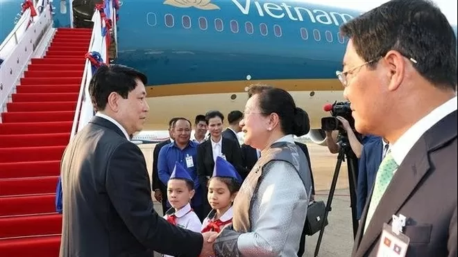 President Luong Cuong concludes state visit to Laos