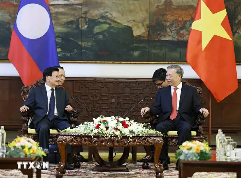 Tổng Bí thư Tô Lâm hội kiến Tổng Bí thư, Chủ tịch nước Lào Thongloun Sisoulith