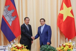 Thủ tướng Phạm Minh Chính gặp Chủ tịch CPP, Chủ tịch Thượng viện Campuchia Hun Sen