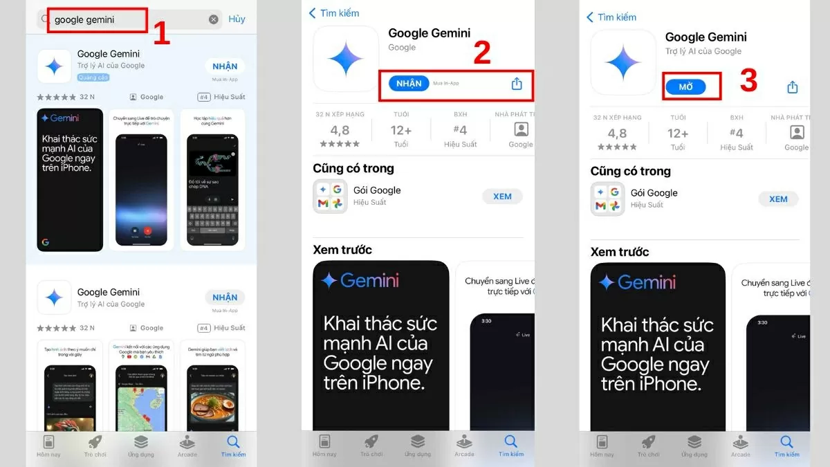 Cách tải Google Gemini đơn giản trên iOS
