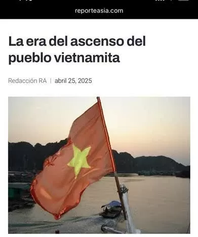 Latin American media spotlight Vietnam’s new era of national rise. A screenshot of the article. (Source: VNA)
