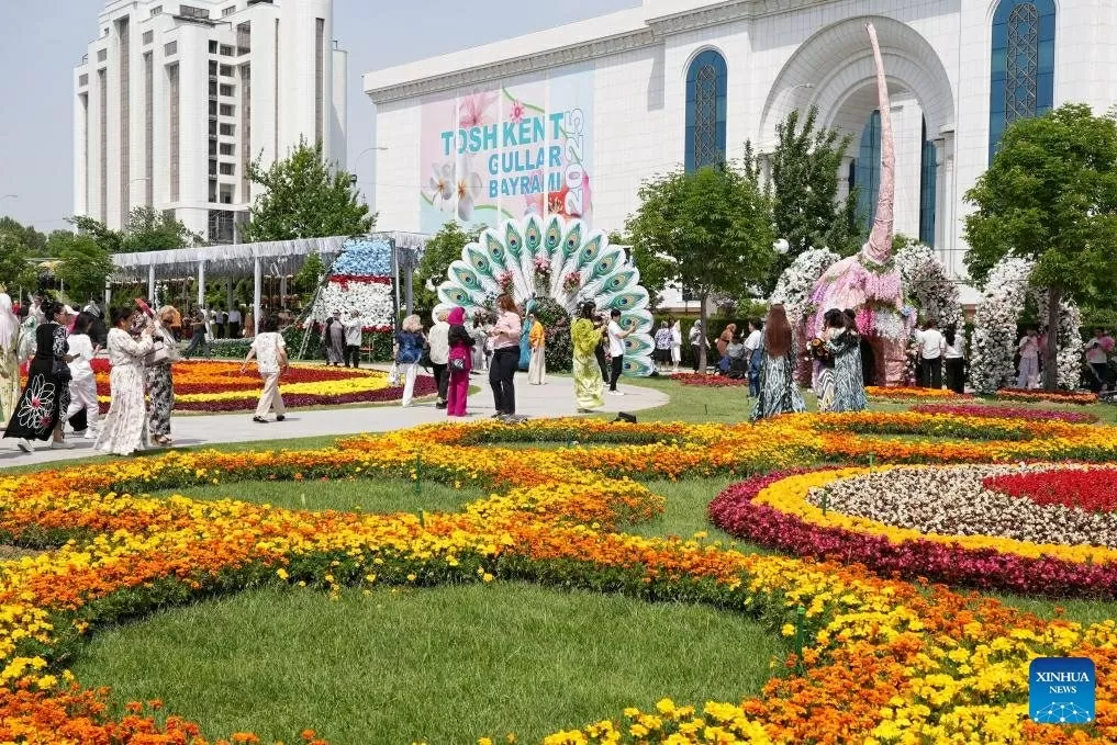 Sắc màu rực rỡ ở Thư viện Quốc gia Uzbekistan tạo nên nét quyến rũ văn hóa đặc trưng của thủ đô. (Nguồn: Tân Hoa xã)