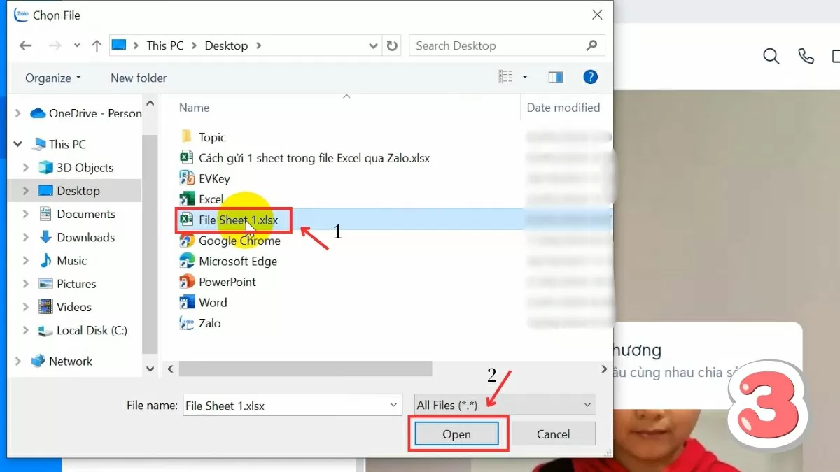 Nhấn “Open” để hoàn tất.