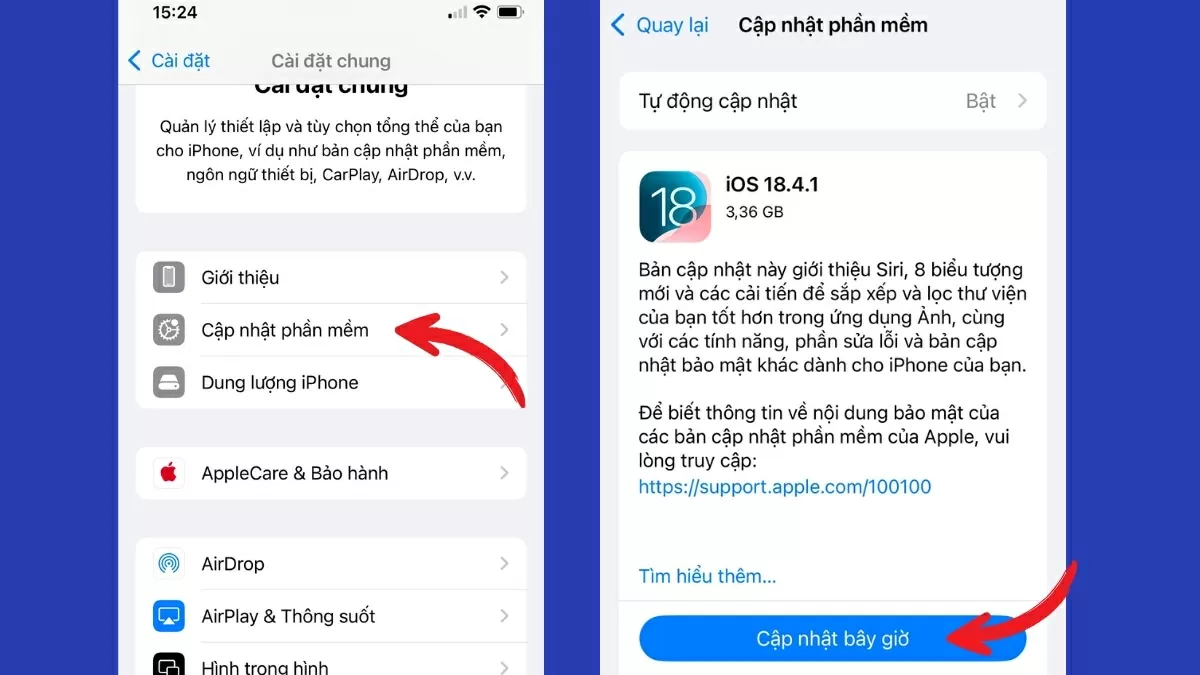 Cập nhật hệ điều hành Cập nhật hệ điều hành