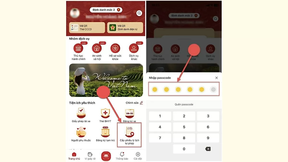 Mở ứng dụng VNeID