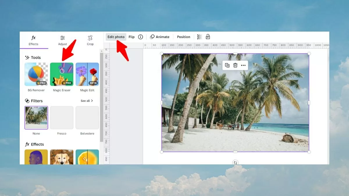 hÃY Chọn Magic Edit hoặc Magic Eraser 