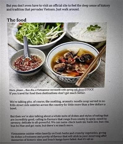 Many Vietnamese dishes have gained international fame. (Photo: Screenshot)