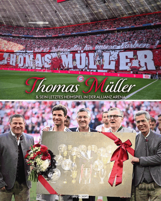 Lời chia tay của CĐV và BLĐ đội bóng dành cho Thomas Müller Lời chia tay của CĐV và BLĐ đội bóng dành cho Thomas Müller