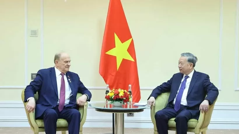 Tổng Bí thư Tô Lâm gặp Chủ tịch Đảng Cộng sản Nga Gennady Zyuganov