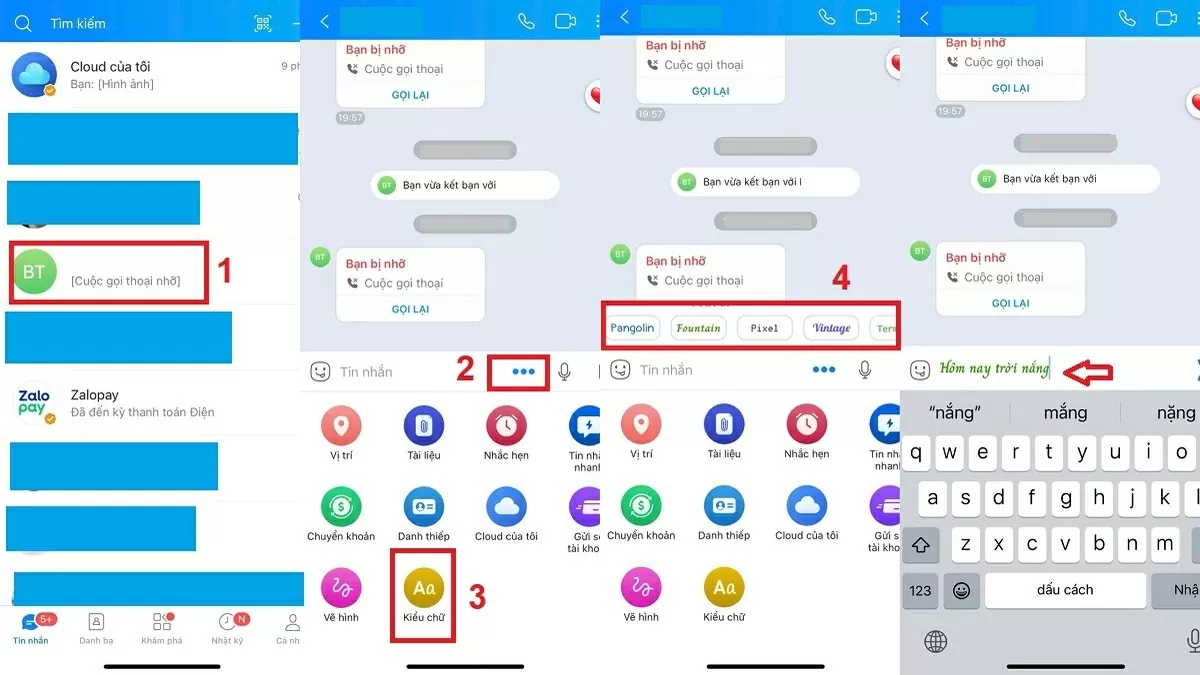 Thay đổi font chữ trên Zalo trên điện thoại Android hoặc iPhone.