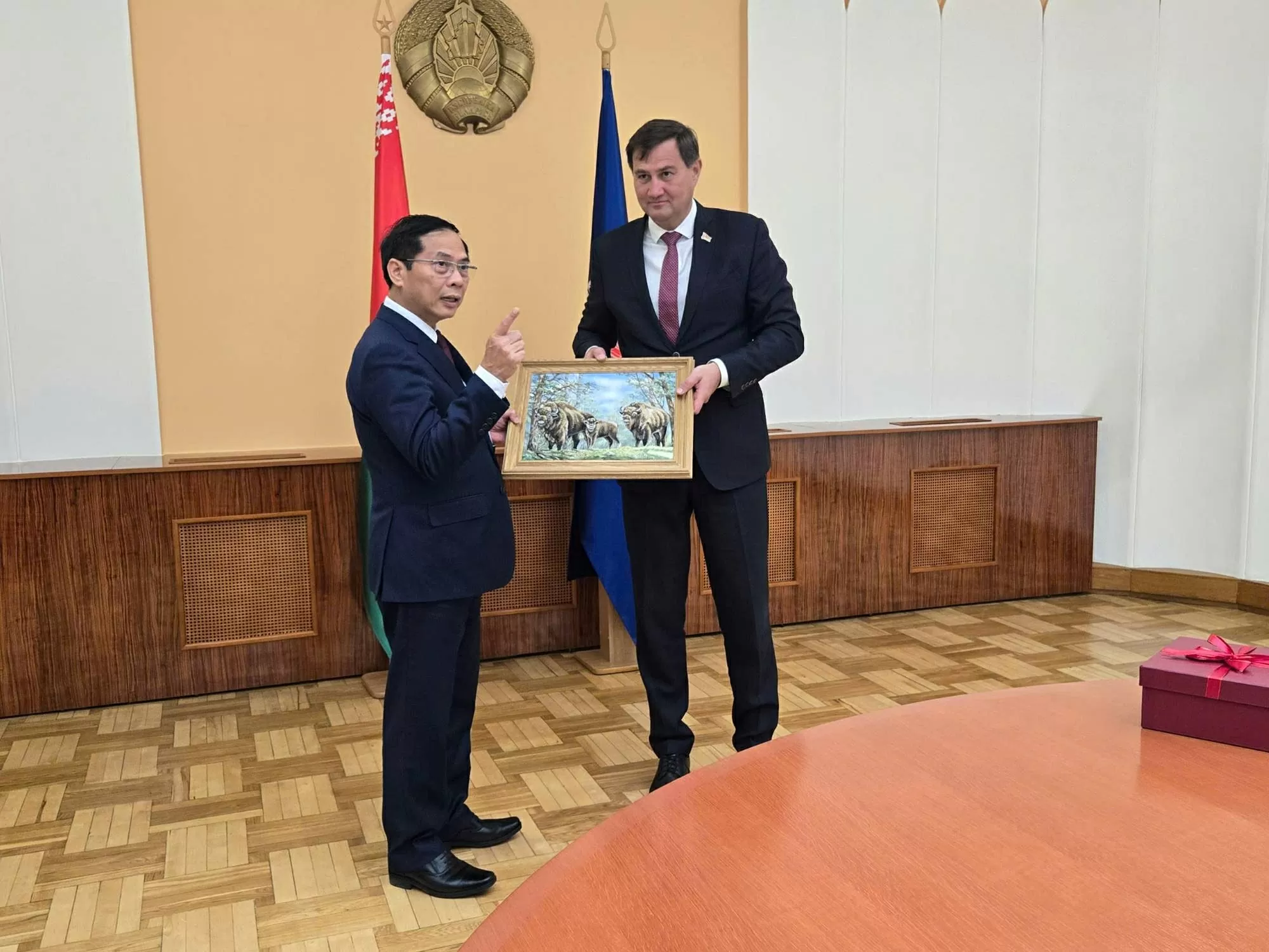 Phó Thủ tướng, Bộ trưởng Ngoại giao Bùi Thanh Sơn hội kiến Bộ trưởng Ngoại giao Belarus Maxim Ryzhenkov
