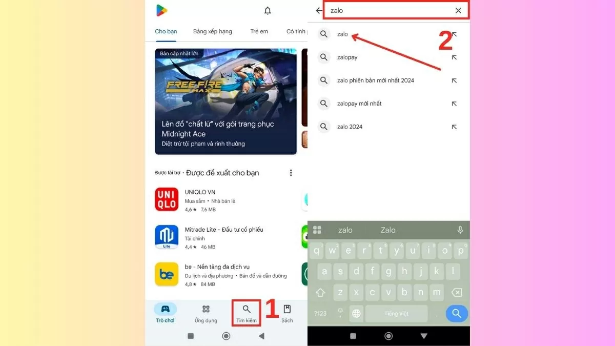 Truy cập CH Play nếu bạn dùng Android hoặc App Store nếu bạn dùng iPhone.