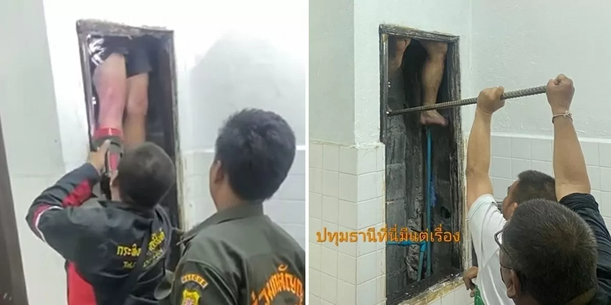 Thái Lan: Cảnh sát giải cứu tên trộm kẹt trong khu vực chứa đường ống nước