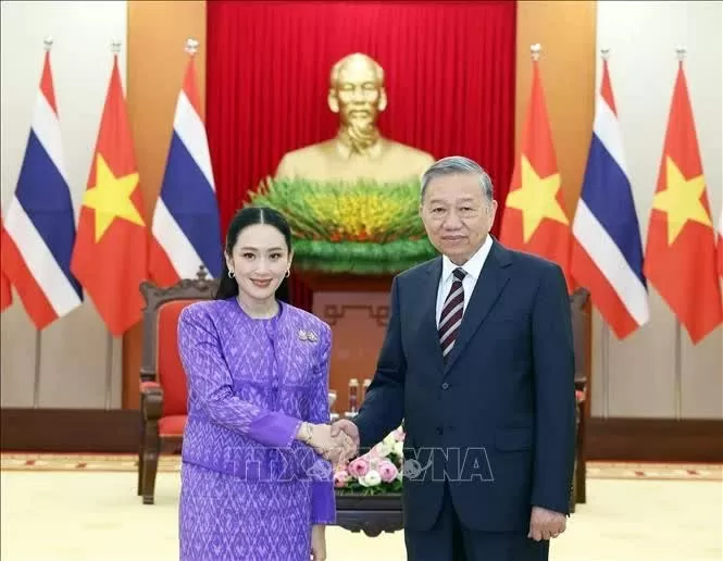 Vietnamese Party General Secretary To Lam receives Thai Prime Minister