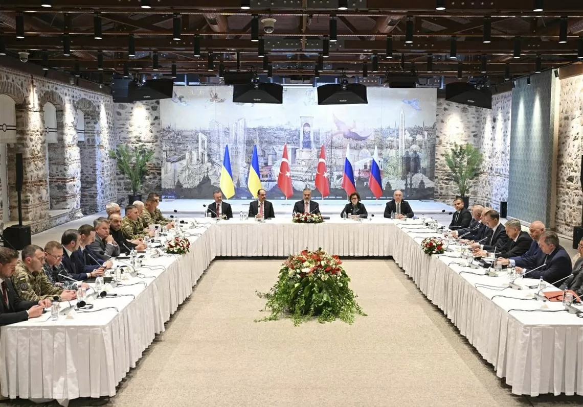 Toàn cảnh cuộc đàm phán giữa phái đoàn Nga và Ukraine tại Istanbul, Thổ Nhĩ Kỳ, ngày 16/5/2025. (Nguồn: Reuters)