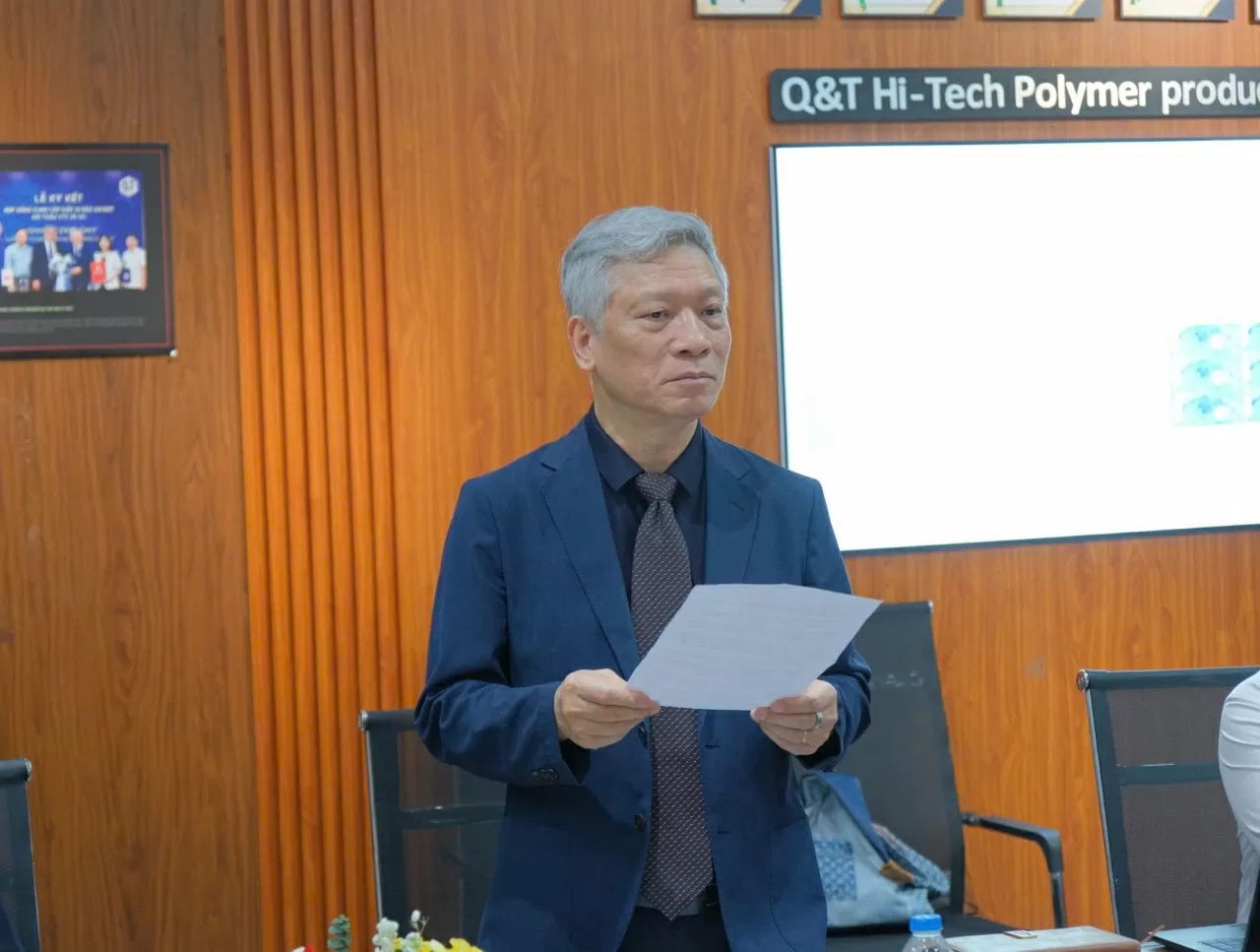 Chủ tịch Q&T Lương Ngọc Anh phát biểu tại buổi tiếp. (Ảnh: Xuân Sơn)