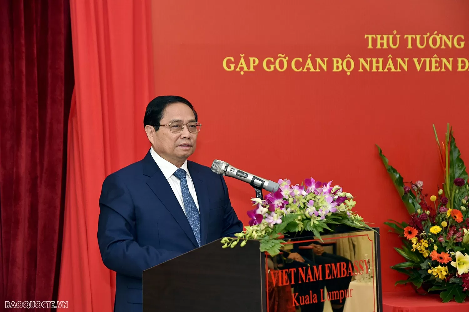 Thủ tướng Phạm Minh Chính phát biểu tại buổi gặp gỡ.