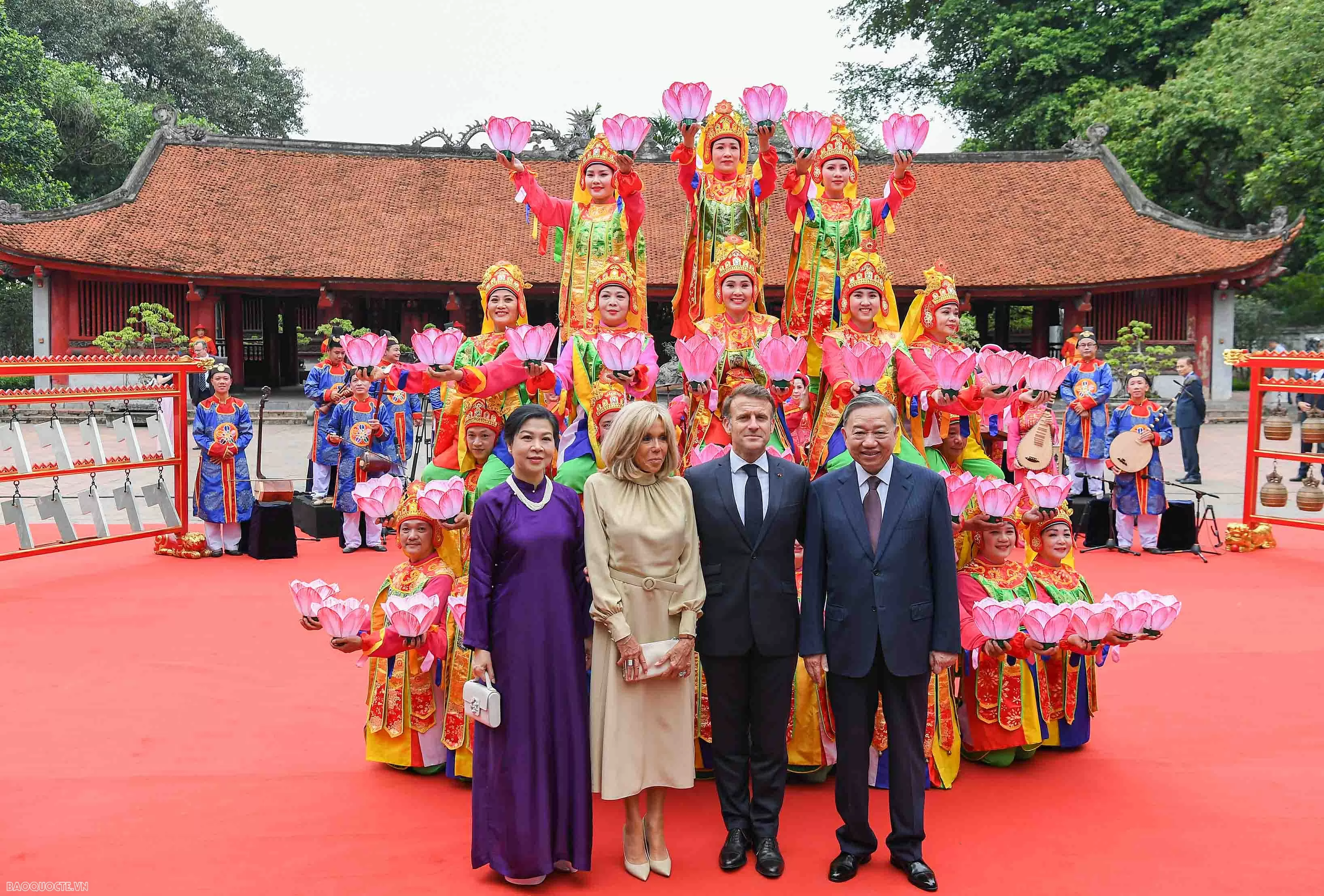 Party General Secretary To Lam, French President visit Vietnam’s first national university