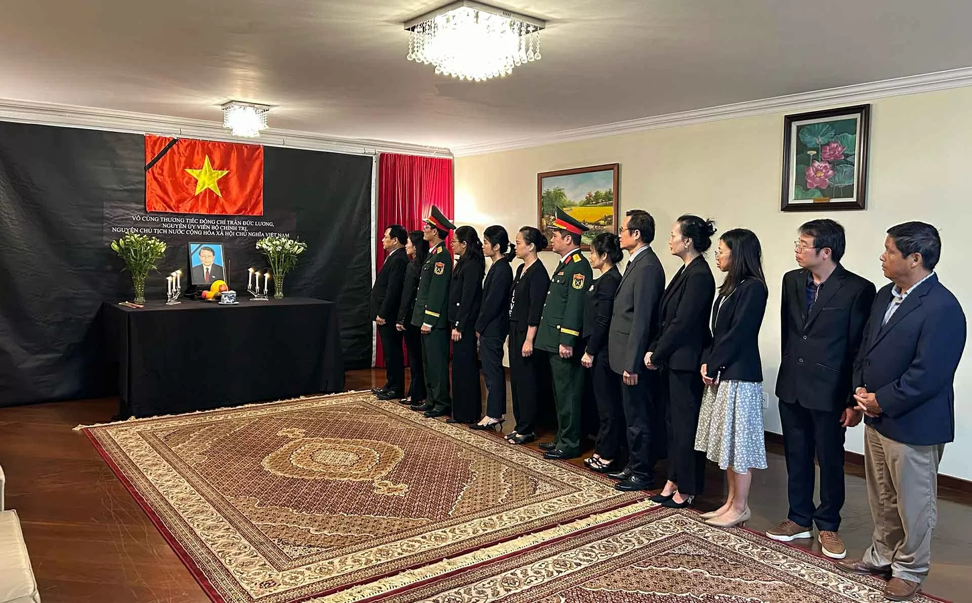 Lễ viếng nguyên Chủ tịch nước Trần Đức Lương tại Bangladesh và Brazil Lễ viếng nguyên Chủ tịch nước Trần Đức Lương tại Bangladesh và Brazil