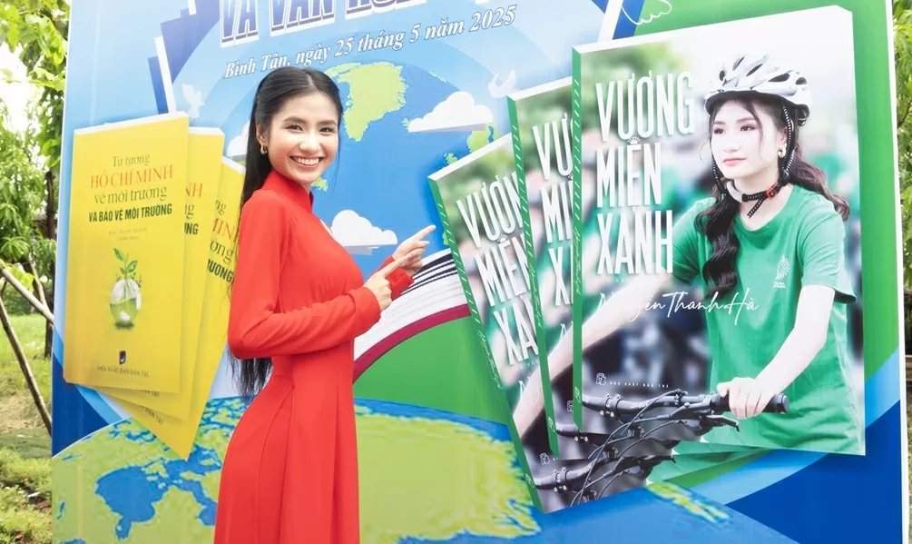 Hoa hậu Môi trường thế giới Nguyễn Thanh Hà tham gia lễ phát động Tết trồng cây đời đời nhớ ơn Bác Hồ