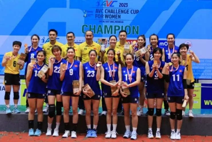 Vietnam's women volleyball team eyes third championship title at AVC Nations Cup 2025. (Photo: 24h.com)