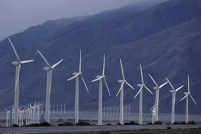 Các turbine gió tại Palm Springs, California (Mỹ) năm 2021. Ảnh: Reuters