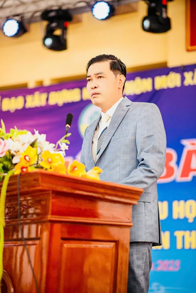 Doanh nhân Phạm Toàn Thắng phát biểu tại buổi lễ