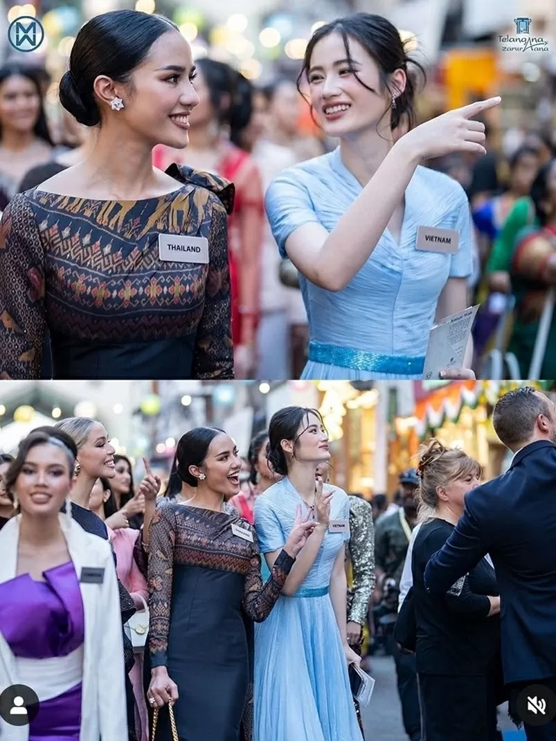 Hoa hậu Ý Nhi thân thiết Miss World 2025 Opal Suchata Chuangsri