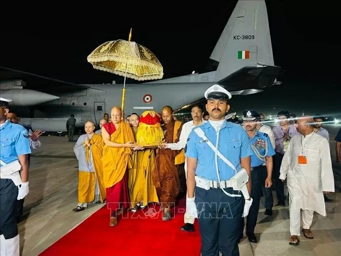 Xá lợi Đức Phật trở về Ấn Độ, khép lại hành trình hành hương lịch sử tại Việt Nam