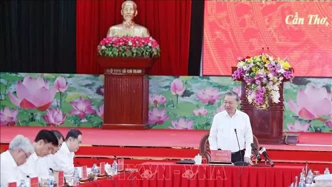 Party General Secretary To Lam demands merged Can Tho city to proactively set strategic breakthroughs