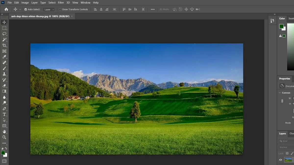Mở hình ảnh bạn muốn lấy màu. Mở hình ảnh bạn muốn lấy màu.