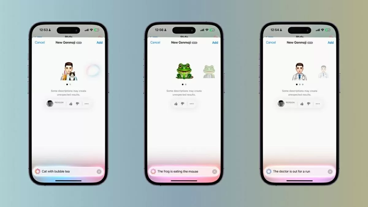 Chọn “Create Genmoji”. Chọn “Create Genmoji”.