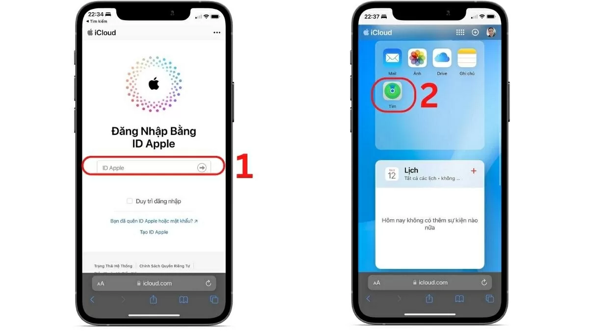 Đăng nhập bằng tài khoản Apple ID.