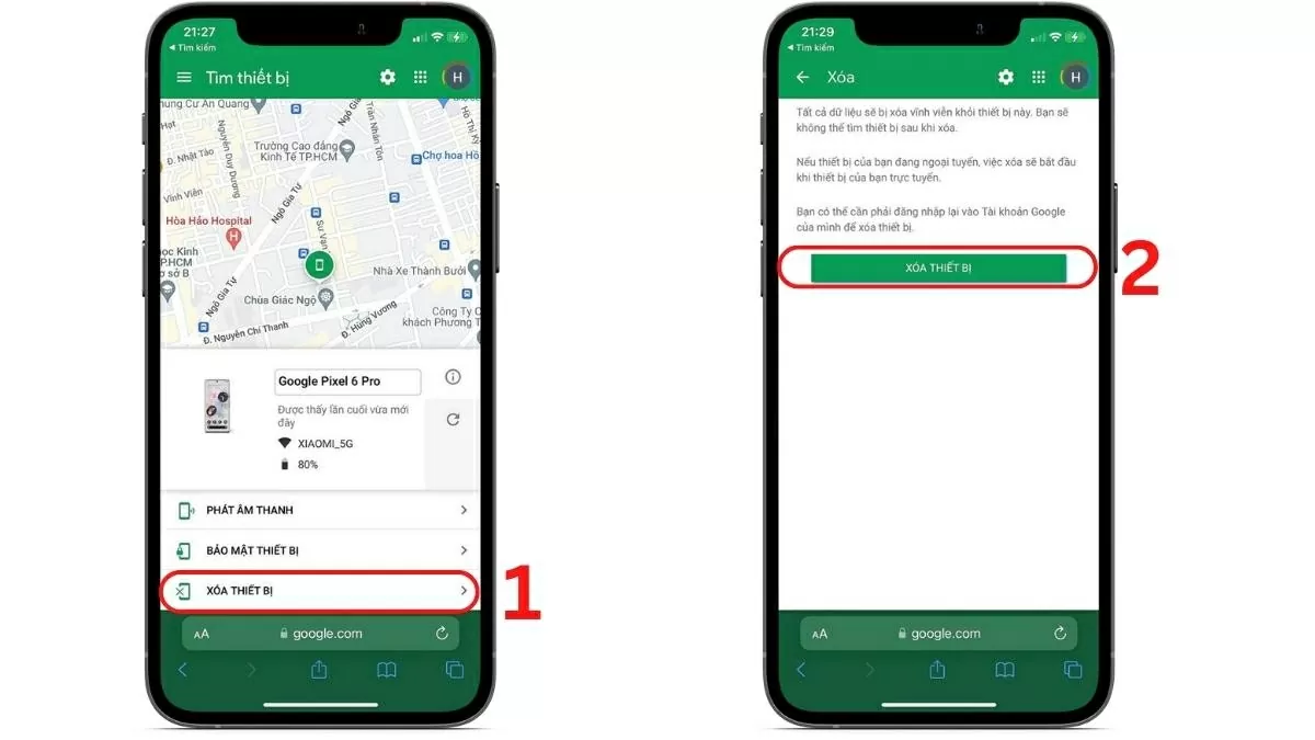 Đăng nhập bằng tài khoản Google.