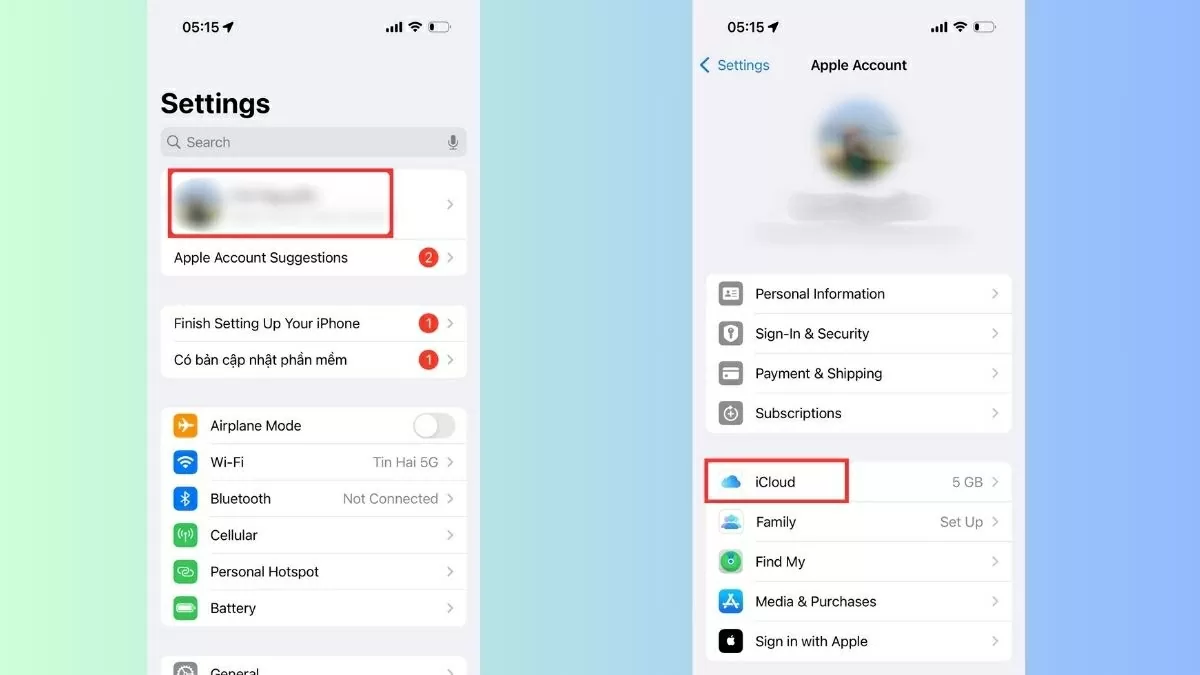Trên iPhone, vào Cài đặt (Settings).